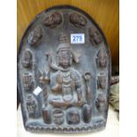 CARVED EASTERN PLAQUE DEPICTING BUDDHA