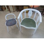 LOW BACK CHAIR & 1 OTHER