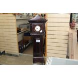 MAHOGANY MINIATURE LONGCASE CLOCK 58 CMS