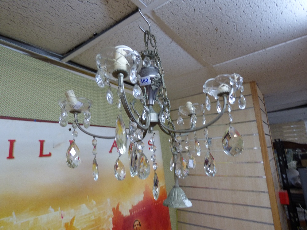 CHANDELIER WITH GLASS DROPS