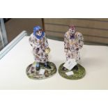 PAIR OF 19TH CENTURY CONTINENTAL FAIENCE FIGURES