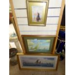 4 X FRAMED MARITIME PAINTINGS & PRINTS