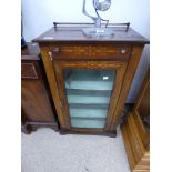 INLAID MUSIC CUPBOARD WITH GLAZED DOOR