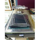 SILVER PLATED DISH HUKIN AND HEATH & 3 PICTURE FRAMES 2 X EPNS 1 X WHITE METAL