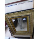 GILT FRAMED BEVEL EDGE MIRROR 54 X 65 CMS