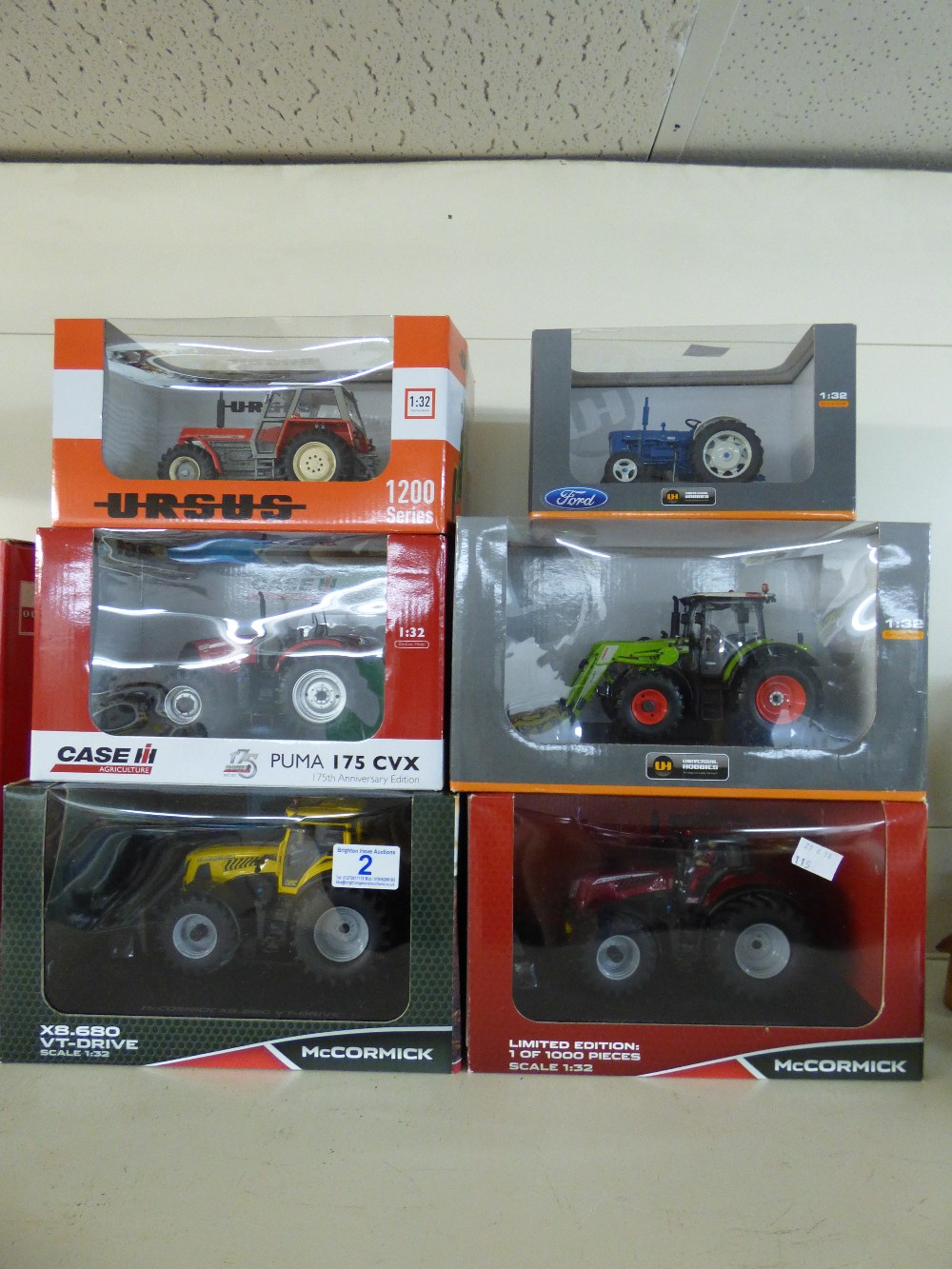 COLLECTION OF BOXED UNIVERSAL HOBBIES DIE CAST AGRICULTURAL MODEL VEHICLES