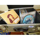 METAL CARRY CASE CONTAINING 7" RECORDS, INCLUDING THE UPPER ROOM, AMBULANCE & INFADELS
