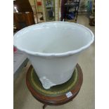 LARGE WHITE CERAMIC JARDINERE