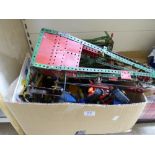 BOX OF BUILT MECCANO MODELS