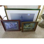 4 X MILITARY RELATED PAINTINGS & PRINTS