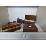 QUANTITY OF VINTAGE WOODEN BOXES INCLUDING MUSICAL JEWELLERY