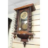 19th CENTURY VIENNA WALL CLOCK 66 CMS