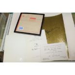 4 X ITEMS OF NOEL COWARD MEMORABILIA INCLUDING A 1955 TELEGRAM