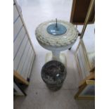 1 X SUNDIAL & 1 X BIRD BATH