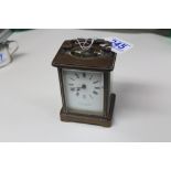 BRASS CARRIAGE CLOCK, SALSBURY & SONS, GUILDFORD