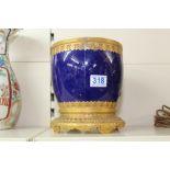 MINTONS VASE,ORIGINALLY RETAILED BY T. GOODE & CO. Rd 110641. 21 CMS A/F - LABEL READS SOTHERBYS,