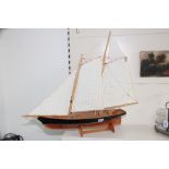 MODEL OF THE SAILING BOAT 'AMERICA' 76 X 90 CMS