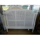 WHITE CANE BACK HEADBOARD 160 CMS AT WIDEST POINT