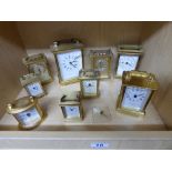 QUANTITY OF CARRIAGE CLOCKS INCLUDING JUNGHANS