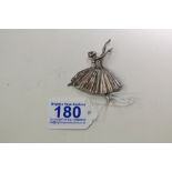 HALLMARKED SILVER BALLERINA BROOCH REGD.DES.APP.No 847735 1949 FREDERICK MASSINGHAM SILVERSMITH 18.