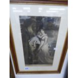 LADY MILDMAY FRAMED ENGRAVING / PRINT 54 X 39 CMS