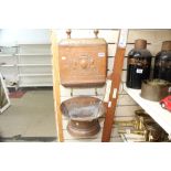 COPPER & BRASS FRENCH LAVABO, WATER TANK & BASIN