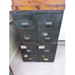 2 X 4 DRAWER METAL FILING BOXES