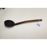 ETHNIC / TRIBAL CARVED WOODEN SPOON