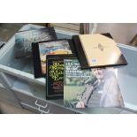 BOXED BOOK CONTAINING PICTURES BY J.R.R. TOLKEIN & 4 VINYL ALBUMS OF J. R.R. TOLKEIN READING,