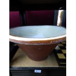 LARGE EARTHENWARE PANCHEON / DOUGH BOWL