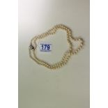 PEARL NECKLACE WITH 9ct GOLD CLASP