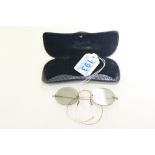 PAIR OF ORBITO VINTAGE TINTED LENS SPECTACLES & CASE