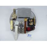 CIGARETTE CASE, WATCHES, CUFFLINKS & OTHERS