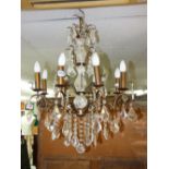 CHANDELIER WITH GLASS DROPS