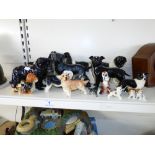 COLLECTION OF CERAMIC DOG FIGURES INCLUDING COOPER