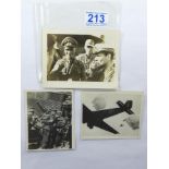 MILITARY WW11, 2 PHOTOS OF GERMAN TROOPS + PHOTO OF ROMMEL