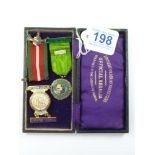 ANCIENT ORDER OF FORESTERS HALLMARKED SILVER MEDAL & SOLID SILVER BROOCH + NATSOPA 1939 JUBILEE