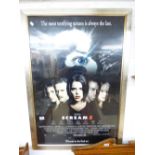 FRAMED & GLAZED POSTER 'SCREAM 3' H 110CM X W 77CM