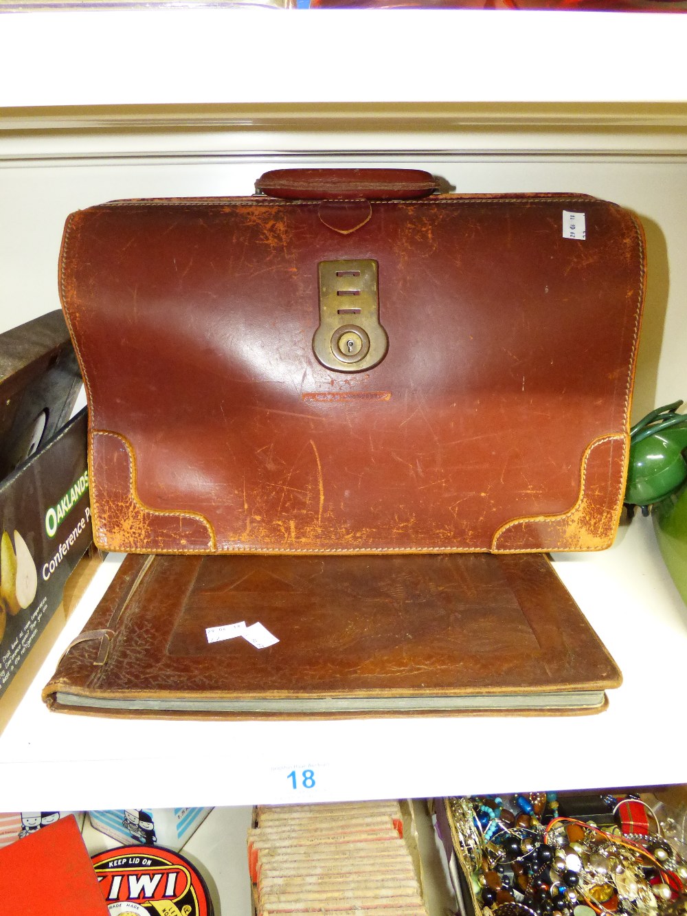 LEATHER ATTACHE CASE & LEATHER PHOTOGRAPH ALBUM