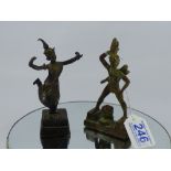 2 X SMALL EASTERN BRONZE FIGURES