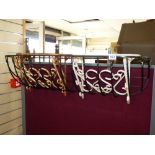 LARGE MANGER / PLANTER & 2 X WROUGHT IRON BRACKETS