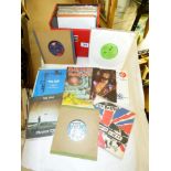 RECORD CASE & QUANTITY OF 45rmp/7 inch VINYL SINGLES INCLUDING THE SEX PISTOLS, THE JAM & IRON