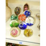 10 ASSORTED PAPERWEIGHTS