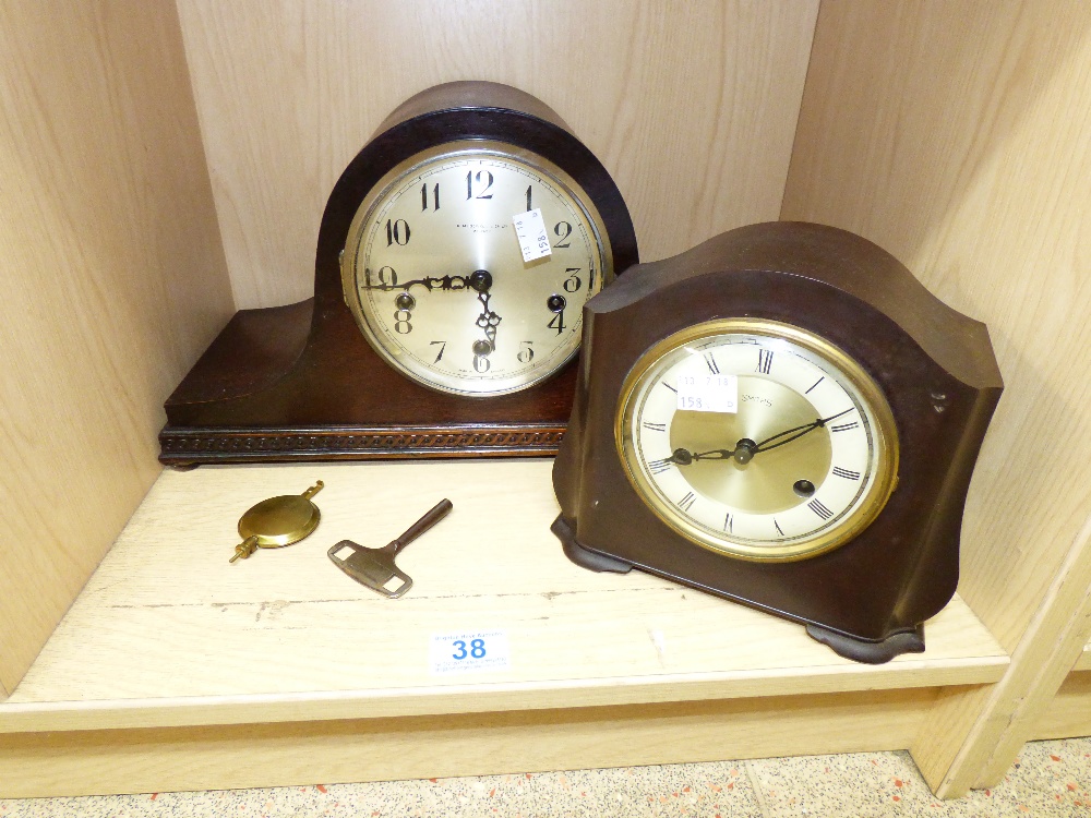 2 X MANTEL CLOCKS INCLUDING SMITHS