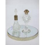 HALLMARKED SILVER & GLASS SCENT BOTTLES & ATOMISER BOTTLE