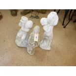 3 STONE GARDEN FIGURES