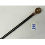 MILITARY SWAGGER STICK, 6th GURKA REGIMENT