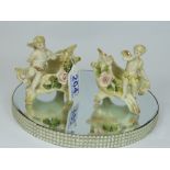 2 X VICTORIAN CERAMIC CHERUB FIGURES