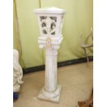 STONE GARDEN COLUMN WITH LANTERN H 133CM