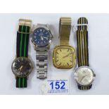 4 GENTLEMANS WATCHES INCLUDING DELMA & FERO